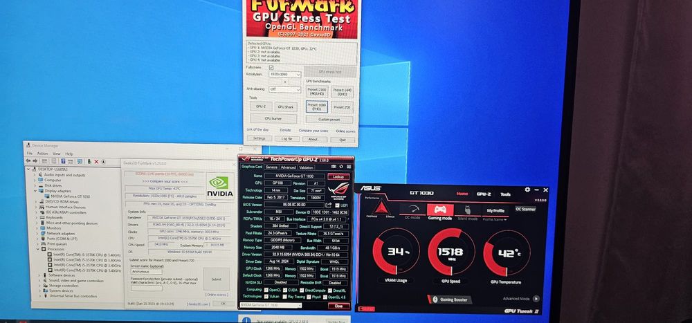 Placa video MSI GT 1030 AERO ITX OC 2GB GDDR5 64-bit LA 170 RON