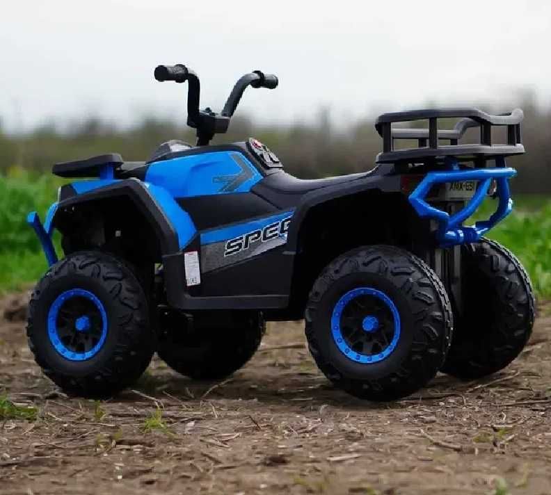 Акумулаторен бъги MINI 4X4 12V,MP3  с меки гуми  с Кожена седалка