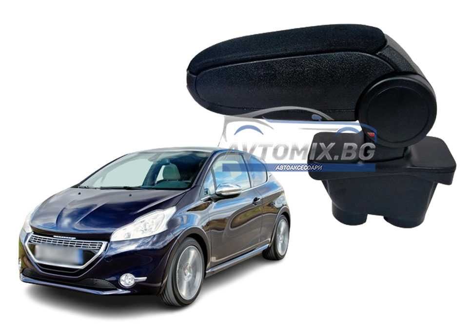 Подлакътник, Peugeot 208, 2012-2019 г., текстилен, черен