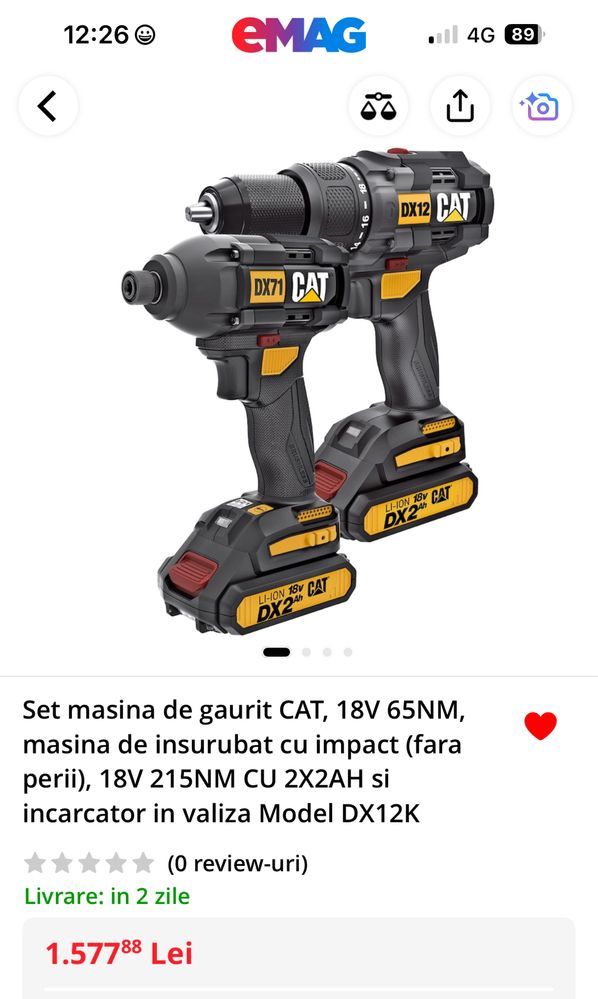 Set filetanta + impact CATERPILAR !