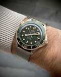 omega seamaster diver 300m new model green dail