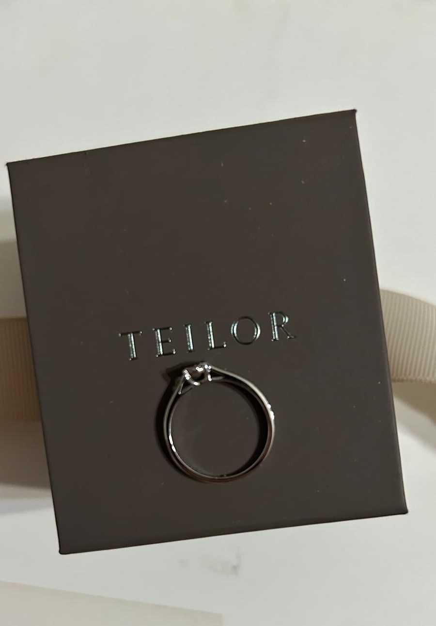 Inel Teilor Aur alb 14k cu diamante de 0.10ct