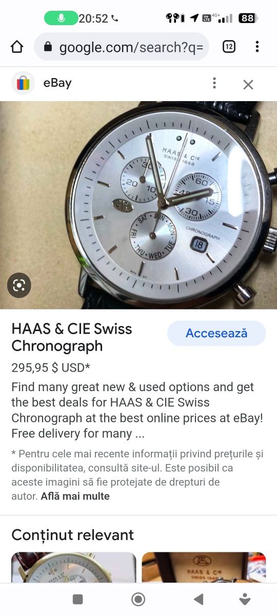 Ceas HAAS &CIE Swiss Cronograph