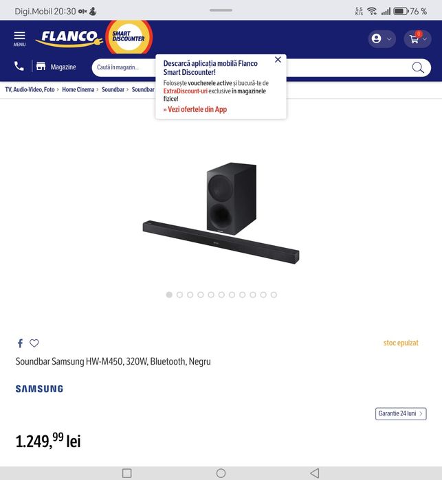 Soundbar Samsung HW-M450