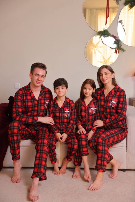 Пижамы в клеточку НОВОГОДНИЕ