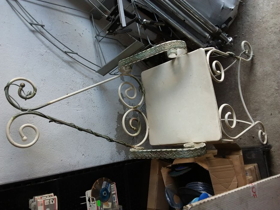 Set NOU masa cu oglinda si blat din marmura si scaun import Franta