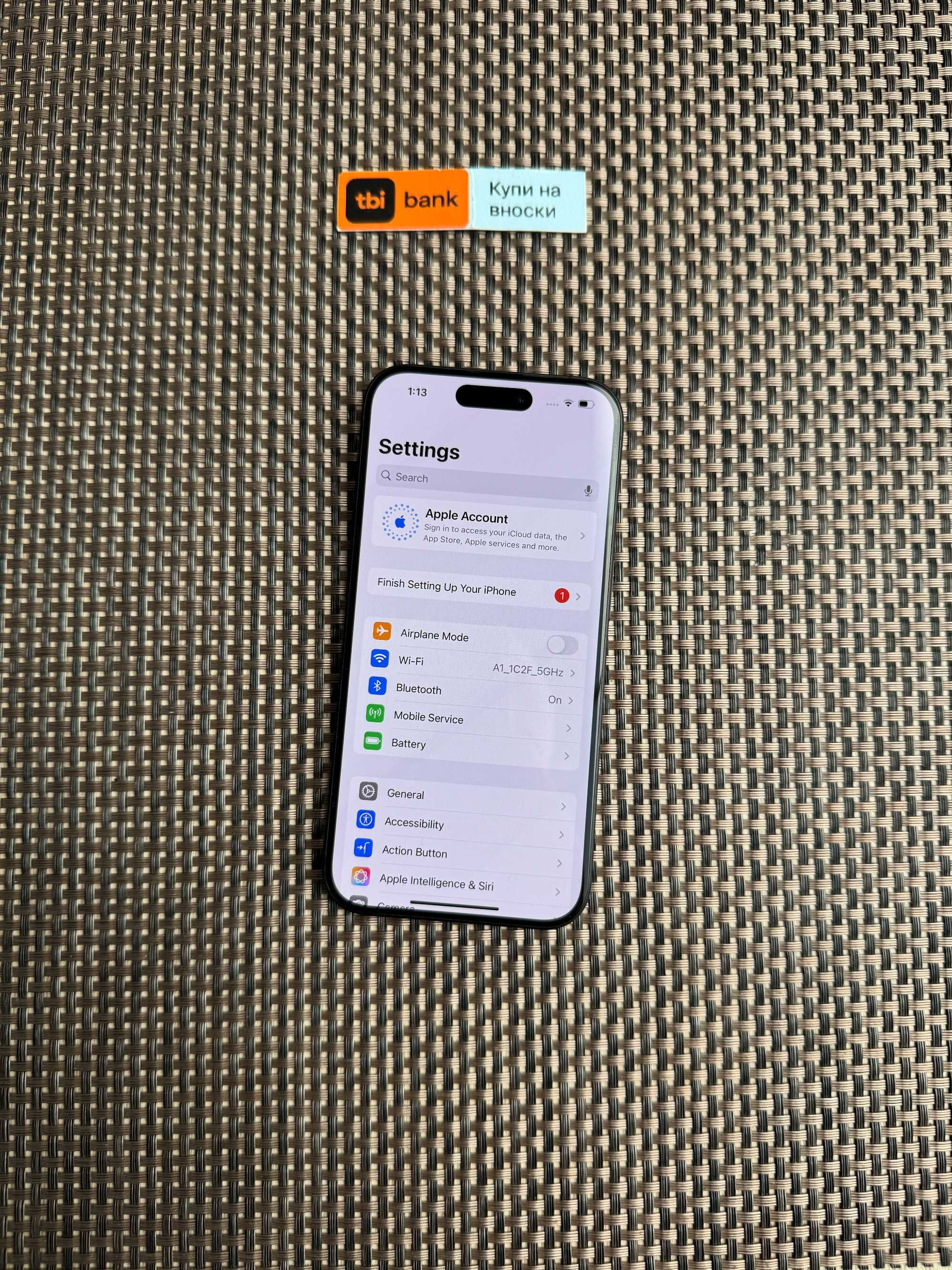 КАТО НОВ! iPhone 15 Pro Лизинг от 50лв/м black Titanium 128 черен