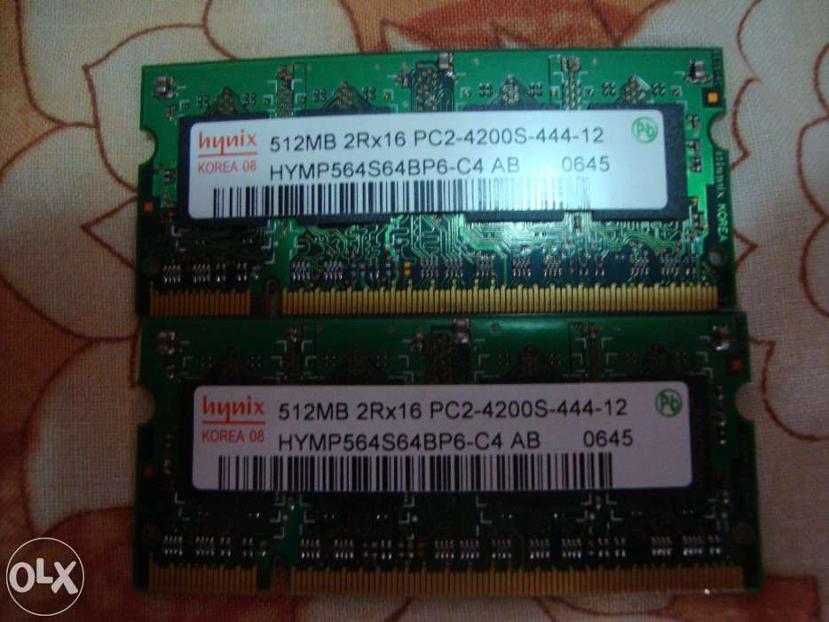 Memorie ram ddr2, 2buc./512 pentru laptop