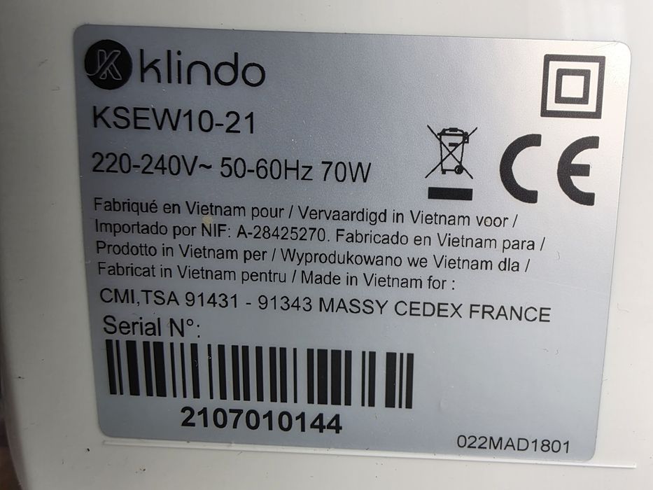Vand mașina de cusut Klindo ksew10-21