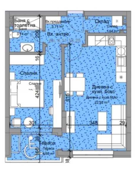 Продава се Двустаен апартамент в Пловдив, Остромила - 69 кв.м за 1303 €/кв.м - Снимка #3