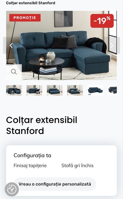 vand coltar extensibil Stanford Chelsea anthracite