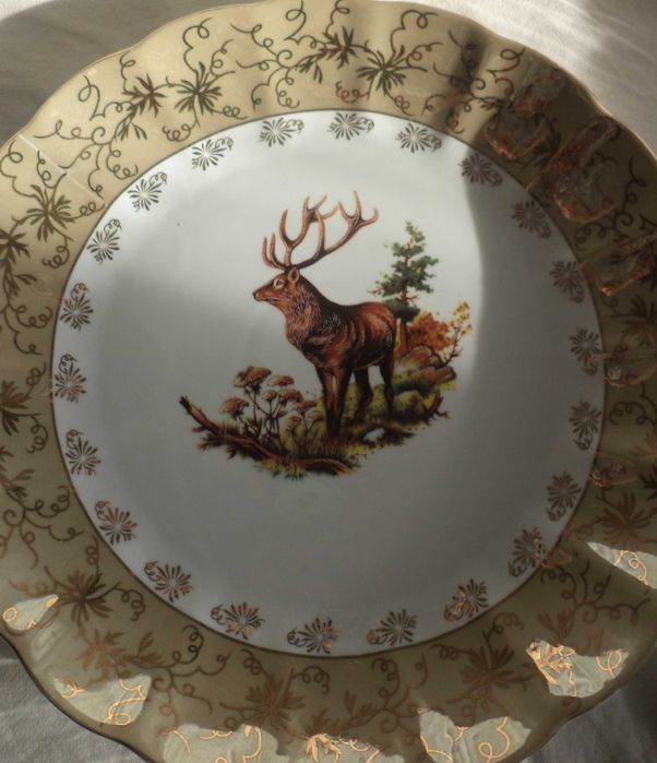 Хрусталь, горшочки керамические, блюдо фарфоровое, стаканы, НОВОЕ