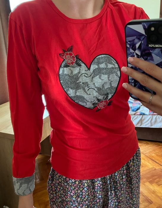 Bluza pijama roșie