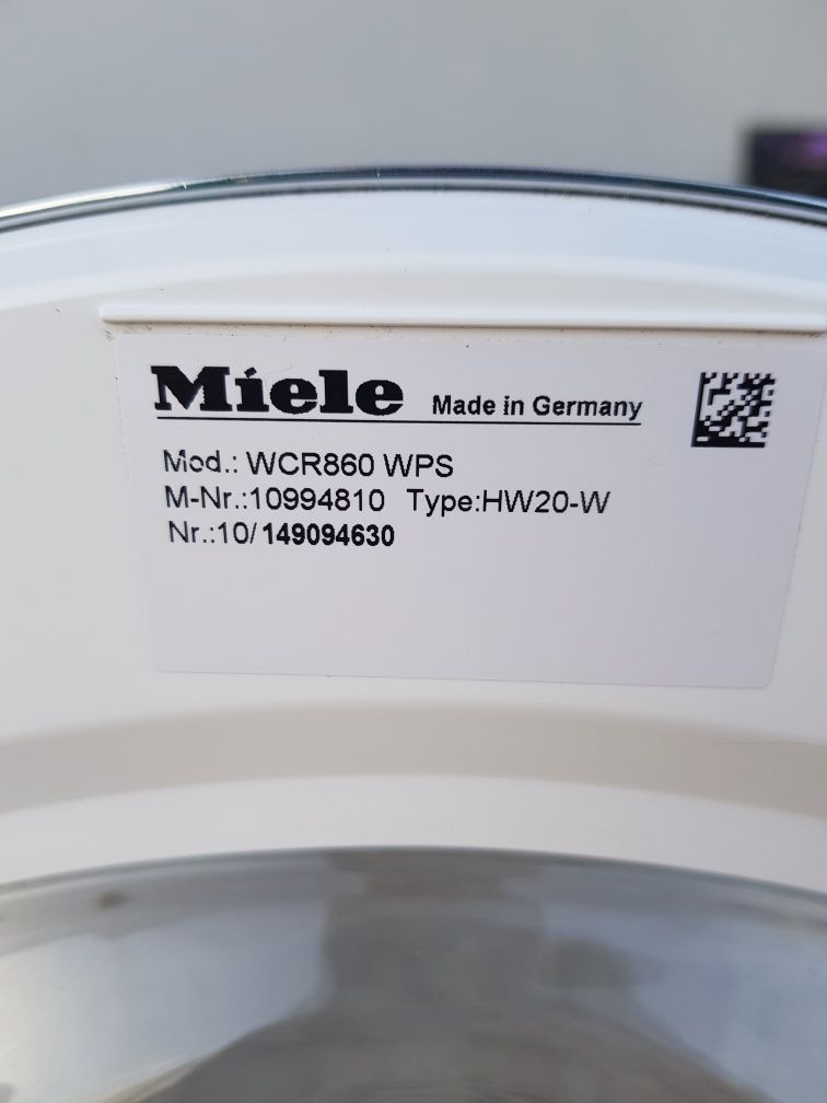 Vand Miele WCR 860 WPS, TwinDos, PowerWash 2.0 XL