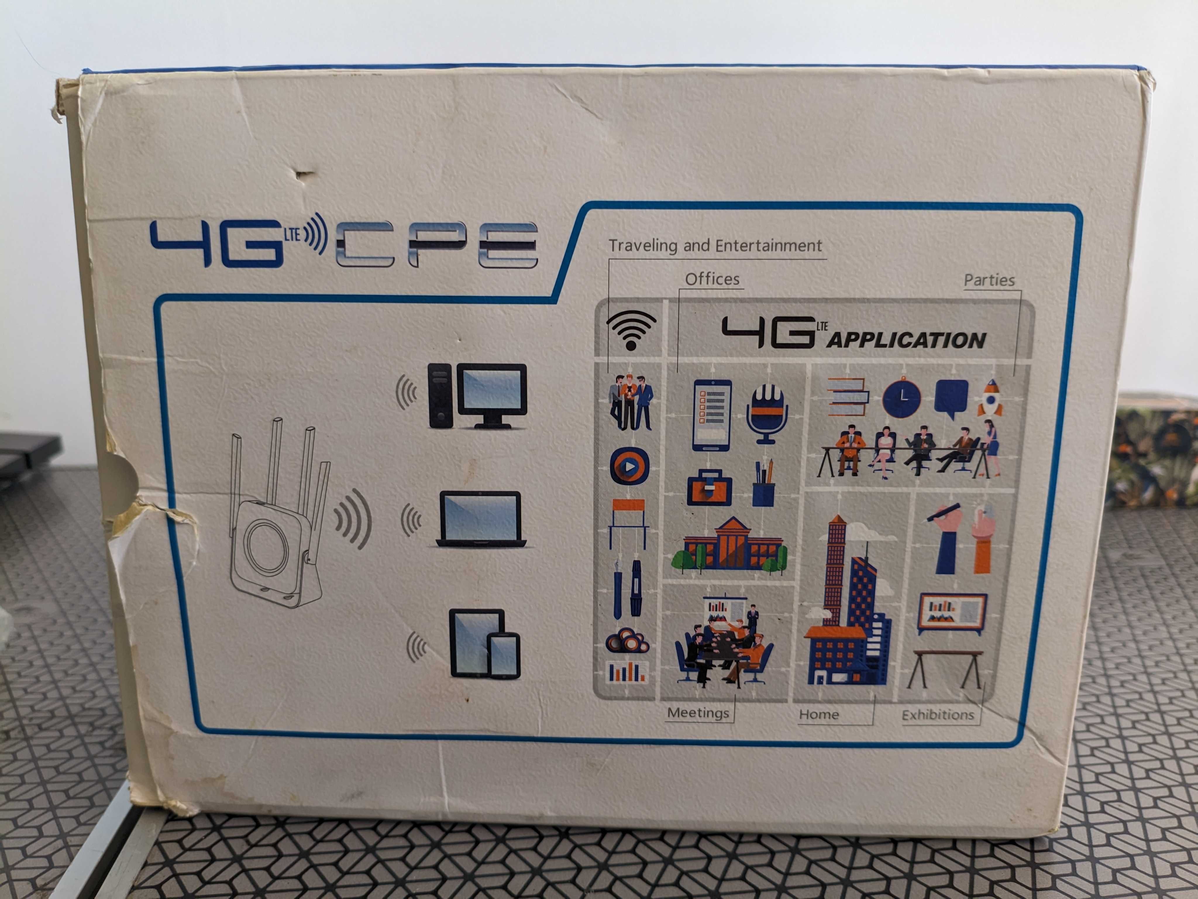 4G LTE Router Lan Port Wireless CPE Built-in 3000MAh Battery 300Mbps