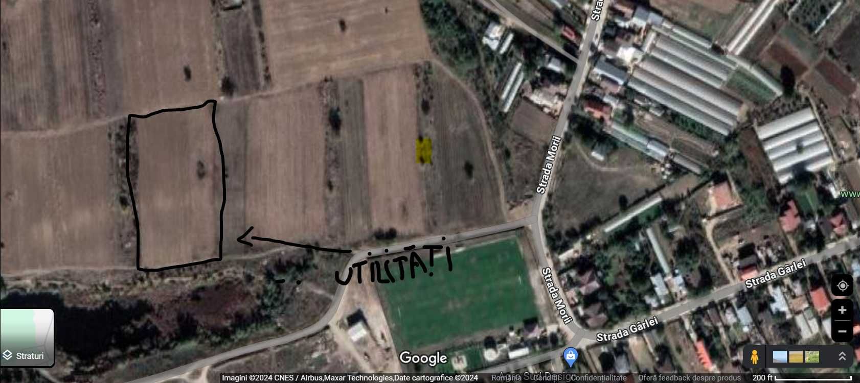 Vand teren intravilan com. Copaceni, Ilfov, 4480 mp. 30€/mp negociabil