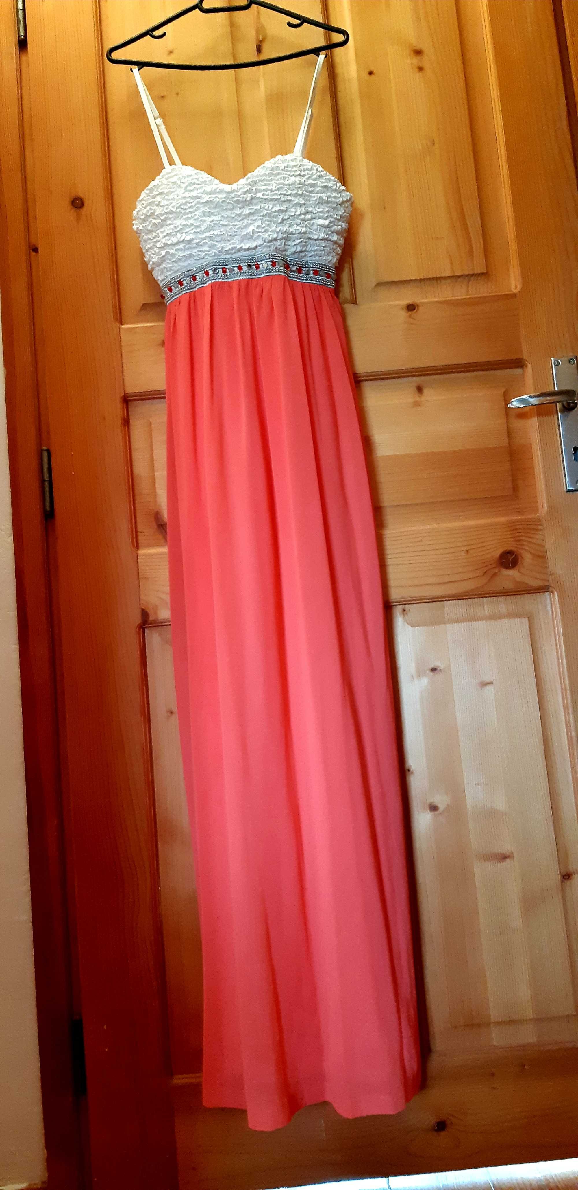 Официална дълга рокля с бюстие и презрамки XL, XXL