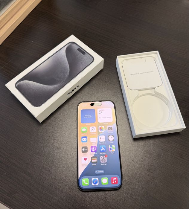 Iphone 15 Pro 256GB Black Titanium IMPECABIL