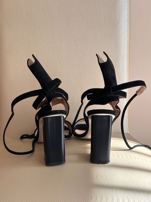 Оригинални сандали с връзки Aquamarine