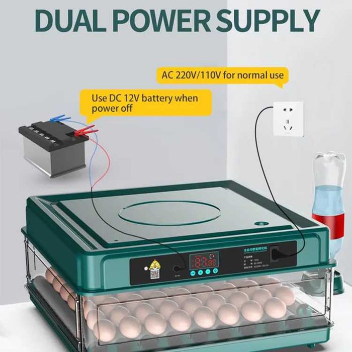 Fudajo автоматичен инкубатор 30 яйца 50W с контрол на температура
