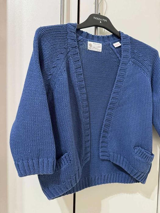 Топла синя жилетка