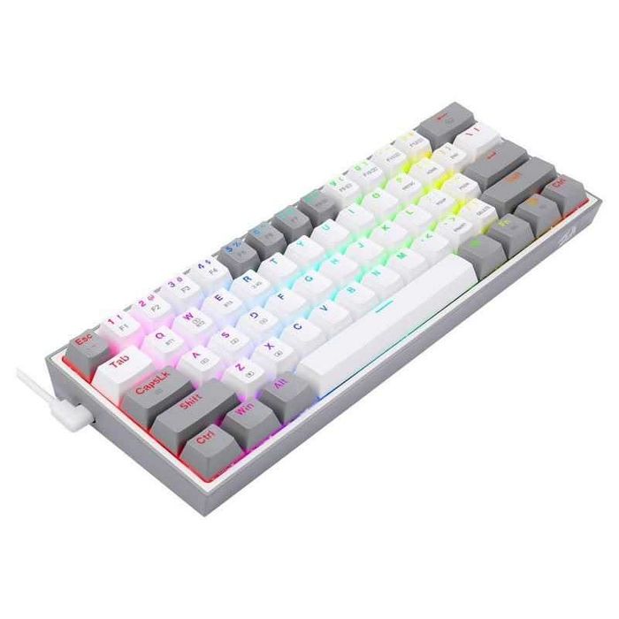 Tastatura Gaming Redragon Fizz Pro RGB White Grey Mecanica Red Switch