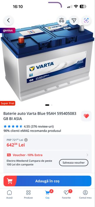Vand baterie auto