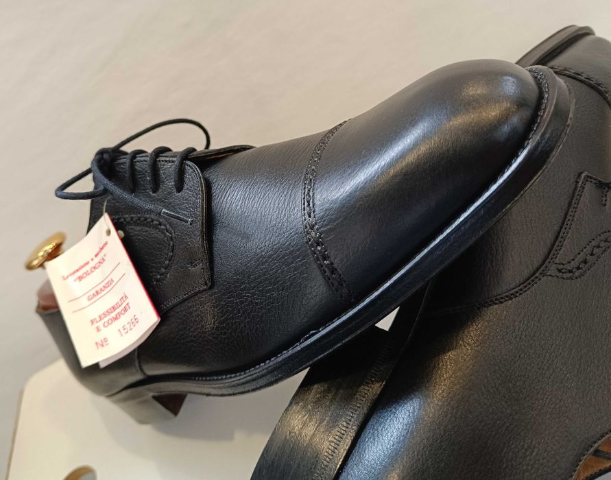 Pantofi de lux 40 40.5 lucrati manual Fratelli Borgioli NOI piele nat
