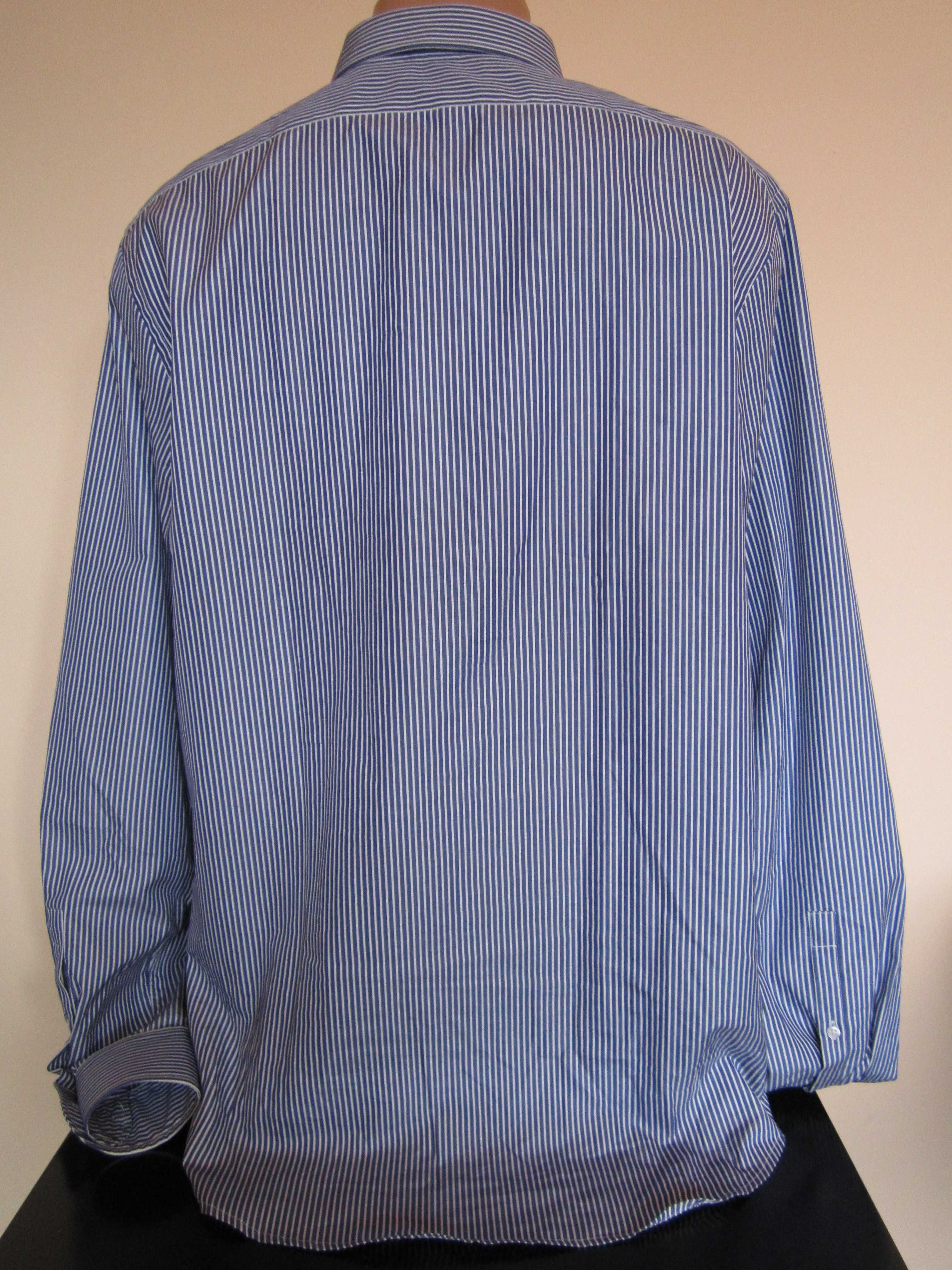 НОВА синьо-бяла мъжка памучна риза THE EMPEROR 1688 размер XL от САЩ