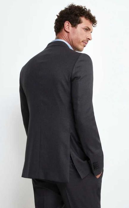 Sacou blazer de lux 54 XXL Eduard Dressler lana moale resoirabila gri