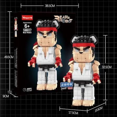 Wangao 188017 Ryu Street Fighter конструктор като lego