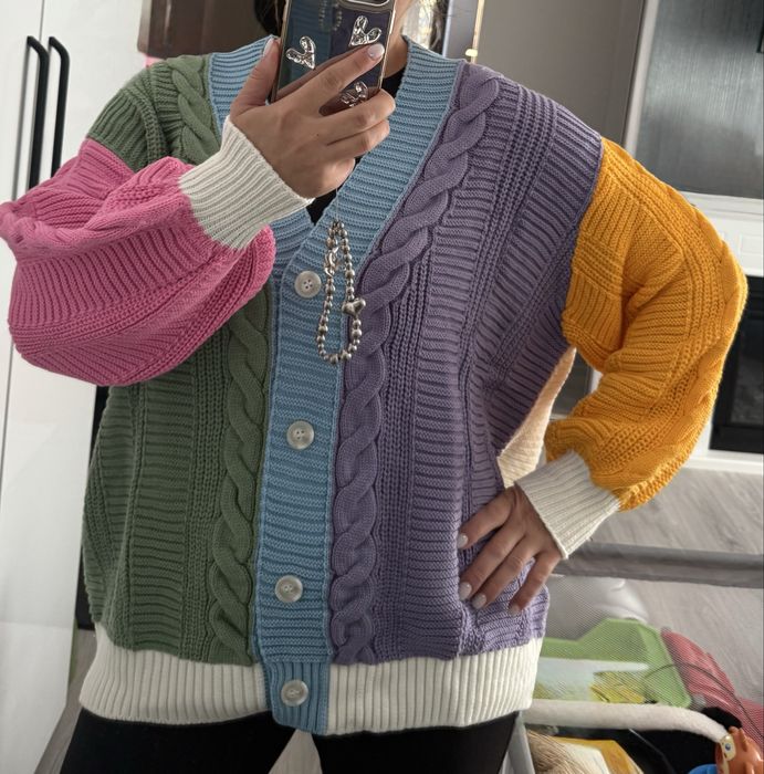 Cardigan colorat , marime universala