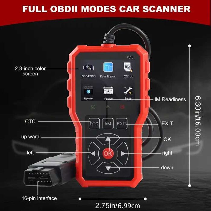 Tester auto diagnoza OBD2 citire stergere coduri V510