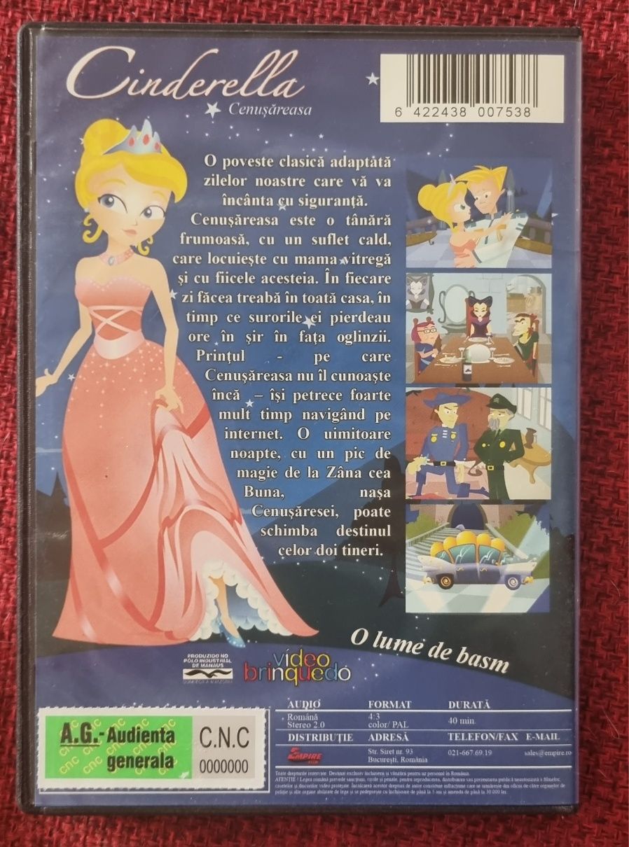 DVD Cinderela  desene animate dublat