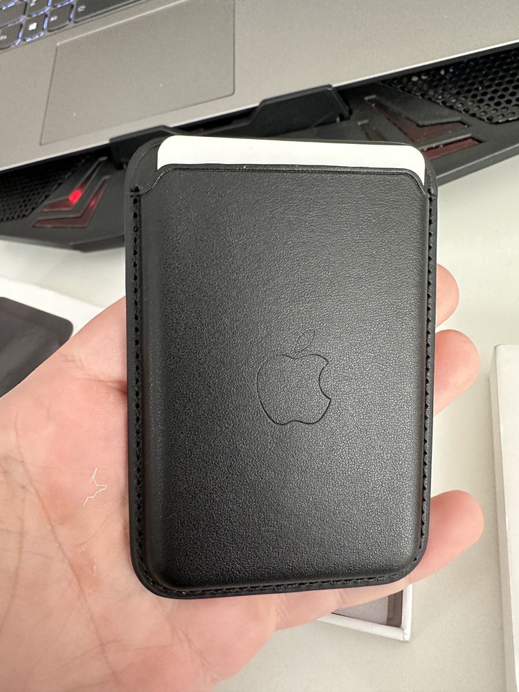 Portofel Apple Wallet negru maro