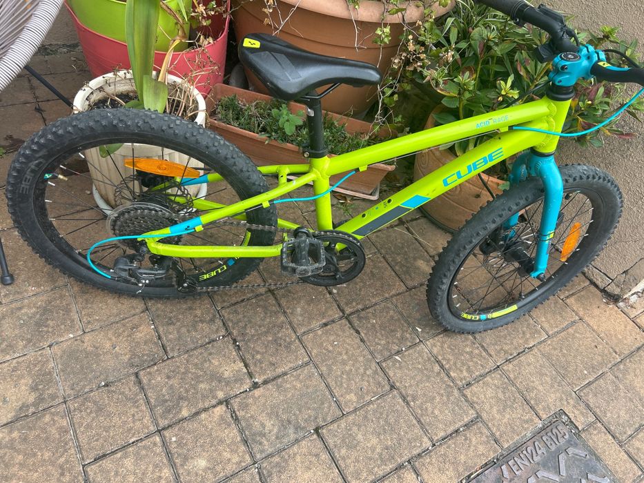 Bicicletă copii 4-6 ani verde /albastru