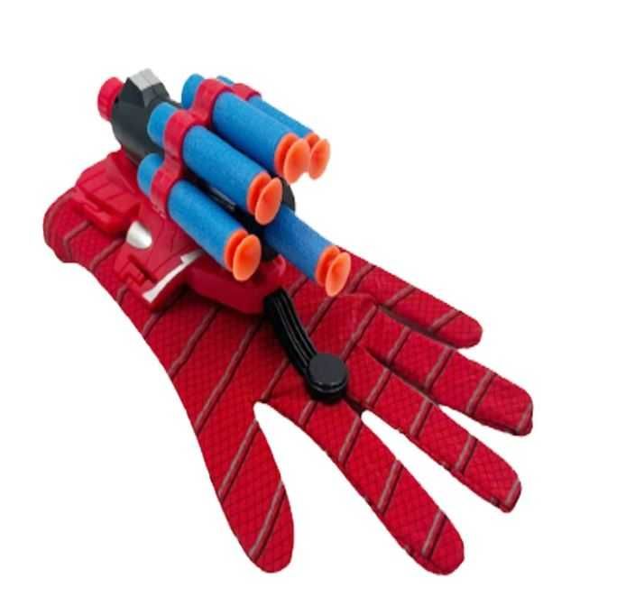 Costum Spiderman cu manusa lansator, pt copii 2-8 ani