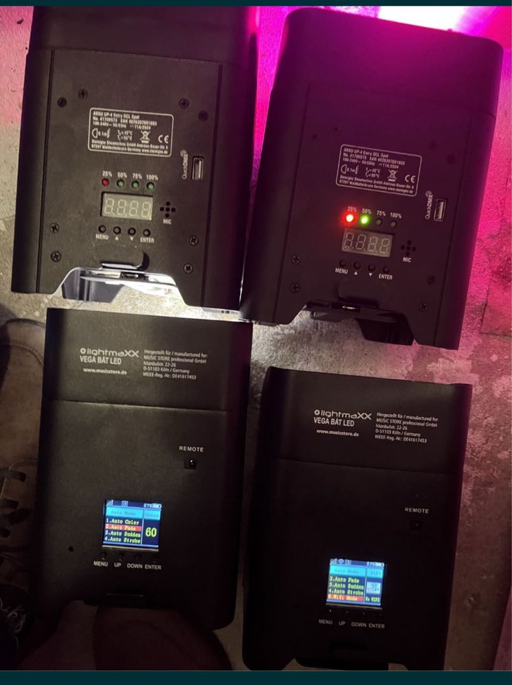 Proiectoare Eurolite AKKU Up 4 color