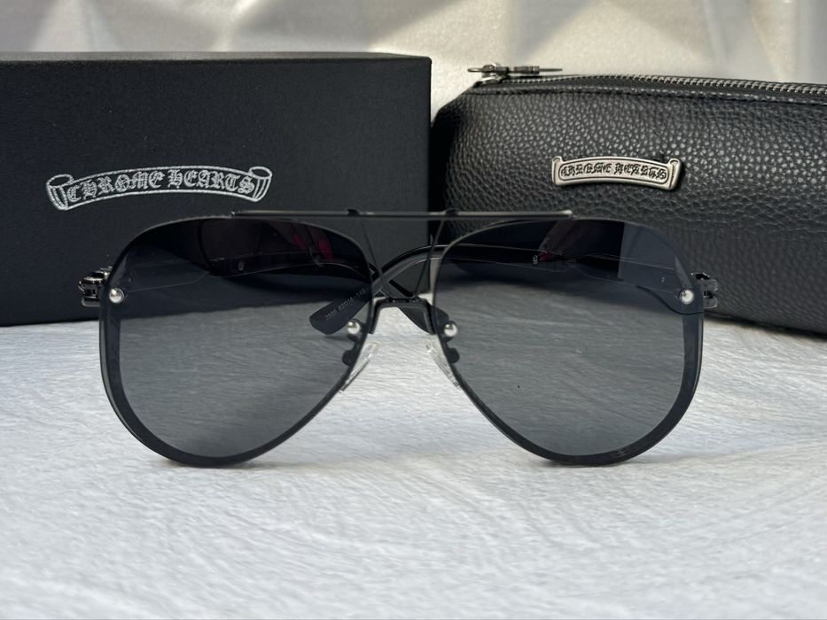 Мъжки слънчеви очила с капаци отстрани 5 цвята chrome hearts