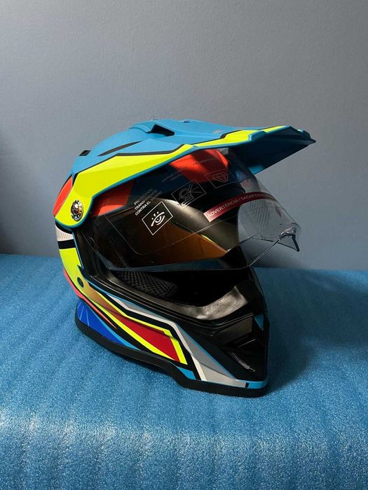 Casca Moto Enduro Cross ATV Cu Geam M  Cagula Cadou