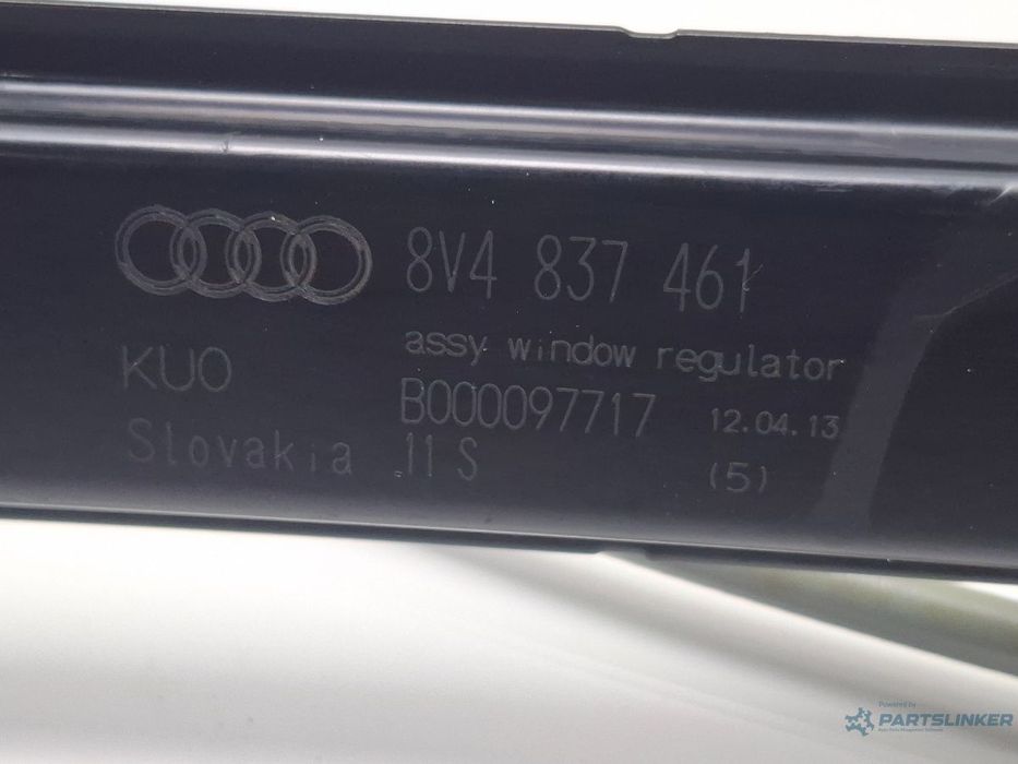 Macara geam stanga fata AUDI A3 Sportback 8VA, 8VF 2012 -2018 8V4837461