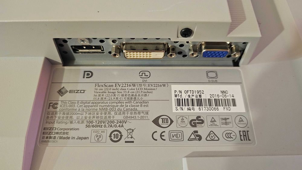 Монитор EIZO EV2216W