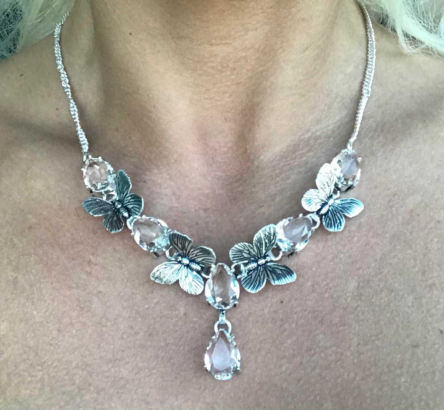 Set Lant si Cercei Argint 925 cu Pietre Semipretioase Topaz