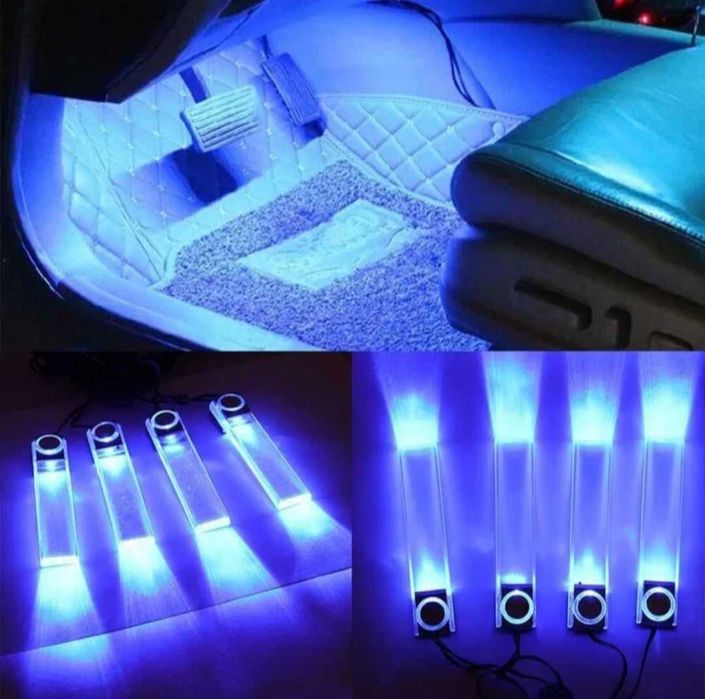 Set accesorii auto: inele bord, lumini ambientale, emblema, tweeter