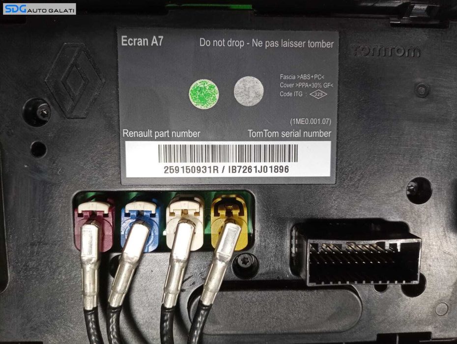 Display Ecran Afisaj Navigatie Renault Megane 3 2008 - 2015 Cod 259150931R IB7261J01896 [M3760]