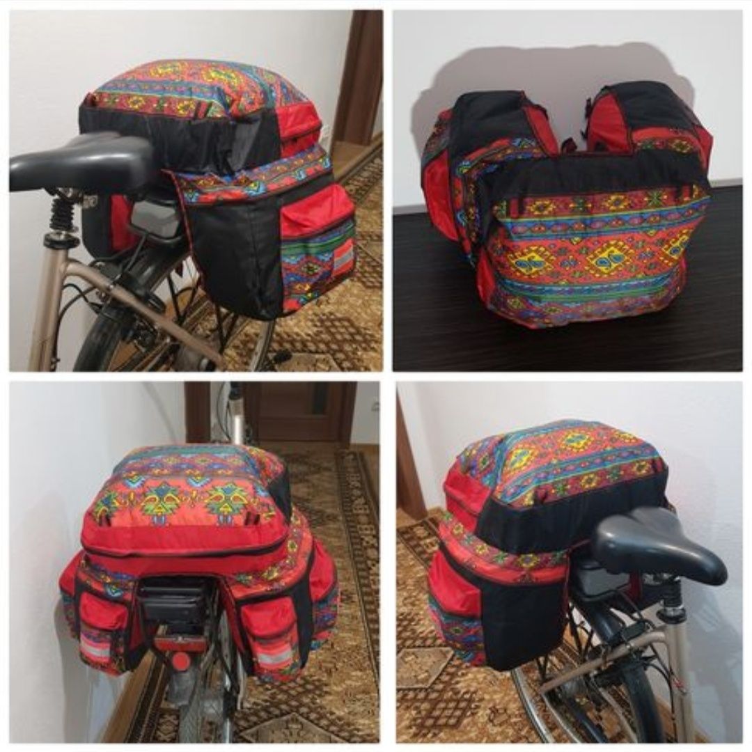 Geanta nouă bicicleta, moped 2 + 1, coburi impermeabile unisex