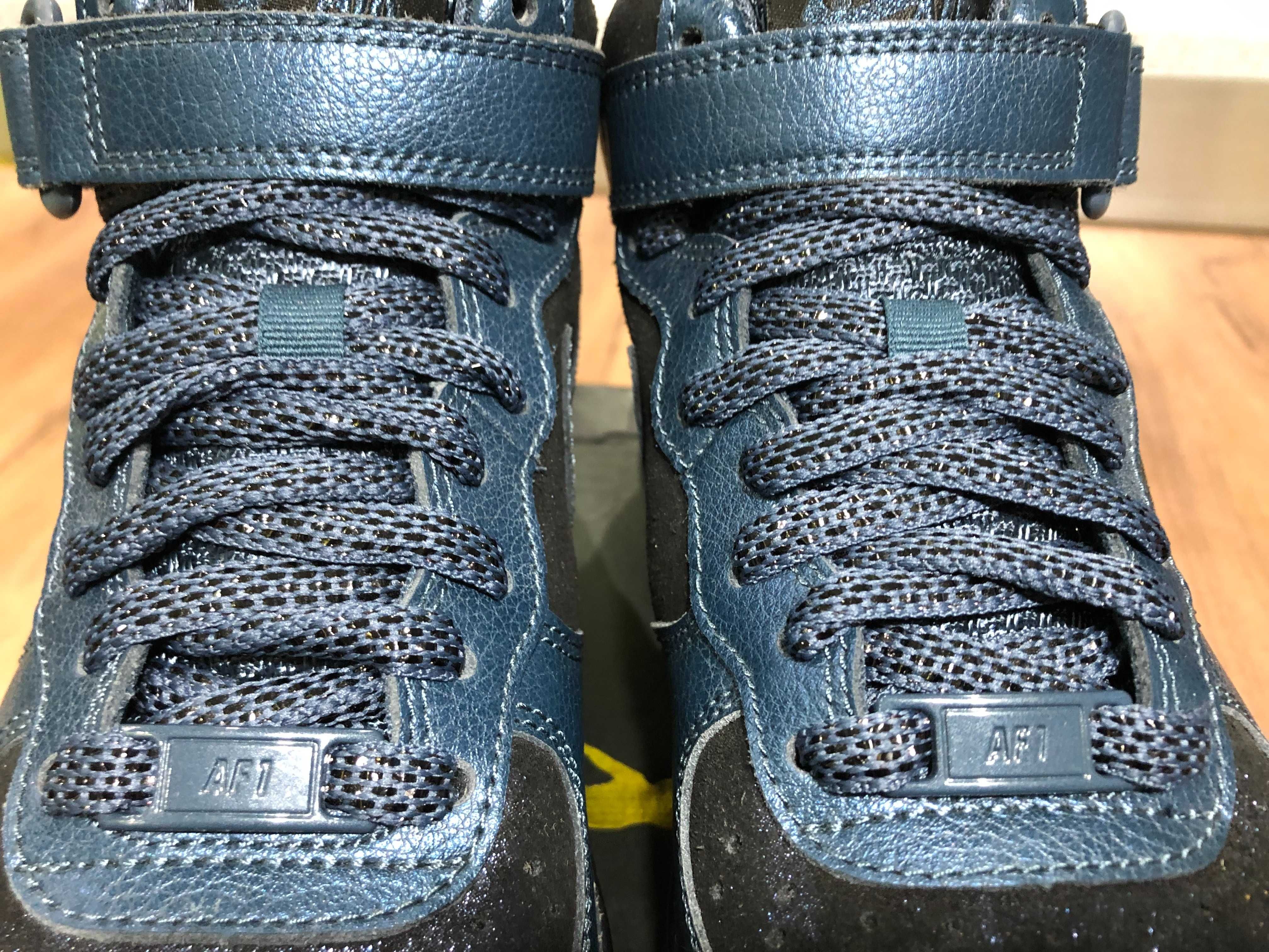 ОРИГИНАЛНИ *** Nike  Air Force 1 07 Mid PRM Metalic Armory Navy