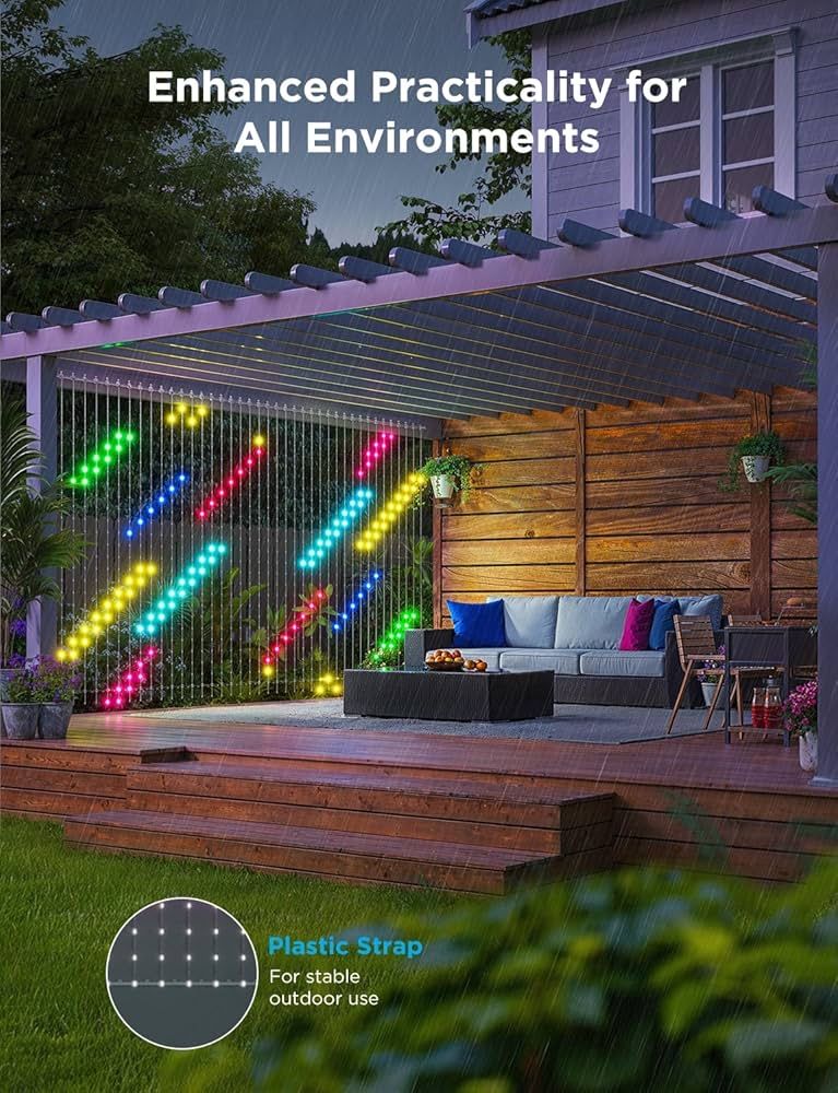 LED светлините завеси Govee интелигентна , за външна и вътрешна употре