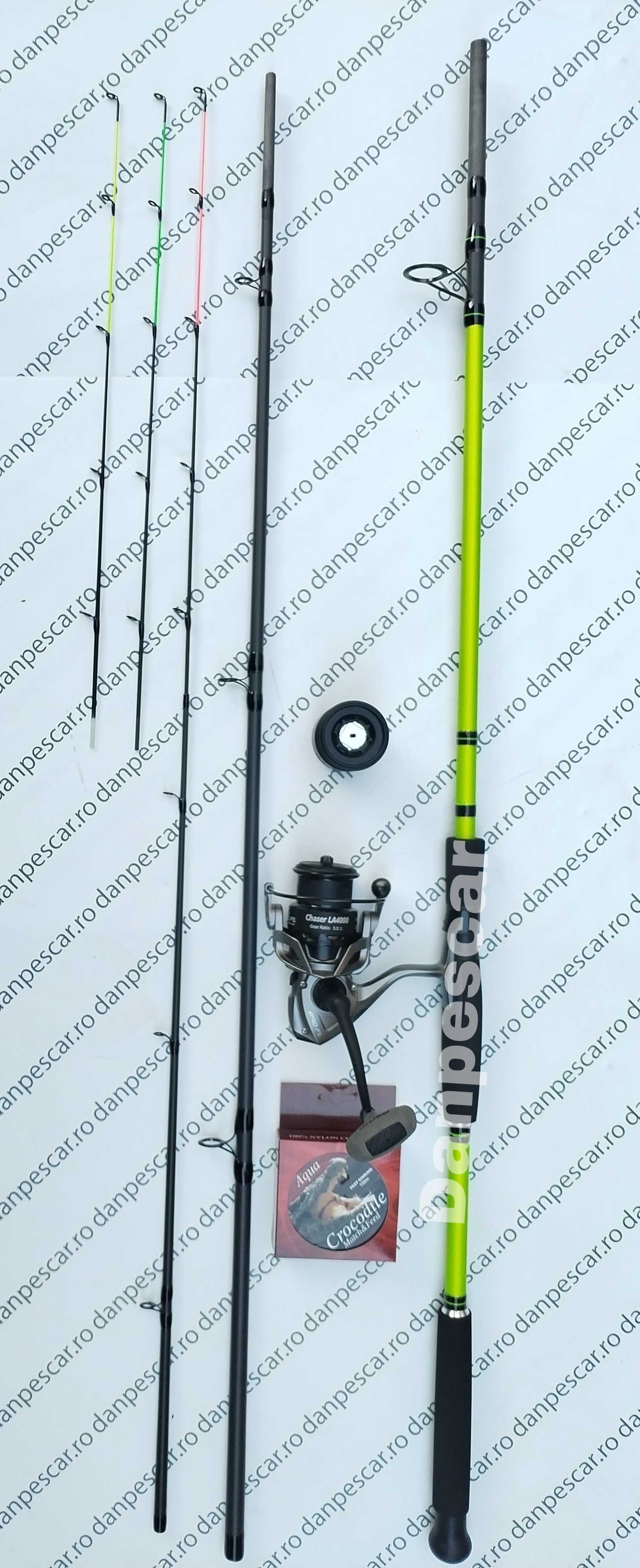 SET Feeder BOLENTINO PRO 3,30m 180gr+Mulineta PRO FL CHASER LA4000+FIR