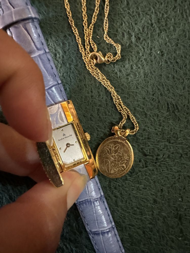 Set Andre Mounche de colectie placat cu aur 18 kt